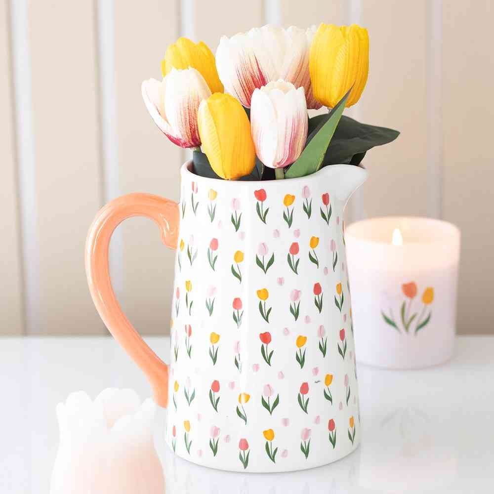 Something Different - Tulip Print Ceramic Blumenkanne - Mehrfarben